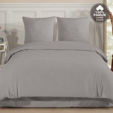 Cote Blanc Plain %100 Pamuk Flanel Çift Kişilik Lastikli Çarşaflı Nevresim Takımı