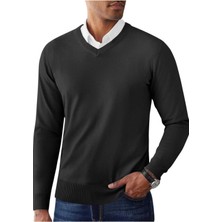 Youknitwear You Shaun %100 Pamuk V Yaka Triko Kazak