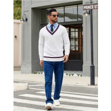 Youknitwear You Alex %100 Pamuk V Yaka Triko Kazak