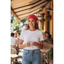 Veracraft Kırmızı Ay Yıldızlı Fular Bandana