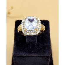 Nevoka Regalia Gold Zirkon Tek Taş Yüzük