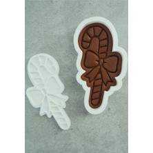 Empressco Baston Şeker Yılbaşı Kurabiye Kalıbı 2'li, Yılbaşı Süsü, Beyaz