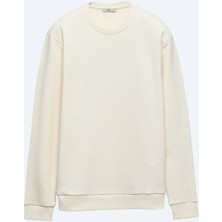 Kip Ekru Bisiklet Yaka Sweatshırt