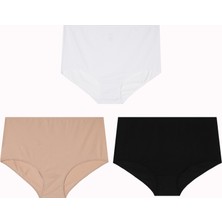 Eros Büyük Beden Yüksek Bel 3lü Bato Slip Pamuklu Külot