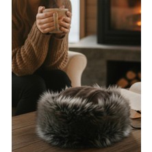 AbbasShop  Hakiki Deri Toskana Börk  Unisex Bere Şapka - Kışa Sıcaklık