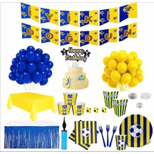 Zenviva Taraftar  Fenerbahçe Sarı Lacivert 16 Kişilik Full Doğum Günü Seti