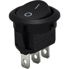 Demir Led Yuvarlak Işıksız On-On Anahtar 3 Pinli Yuvarlak Işıksız Yaylı Switch (5 Adet)