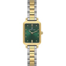 Daniel Klein Danıel Kleın DKE.1.10866-4 Altın Kaplama Yeşil Kadran Dikdörtgen Kadın Kol Saati