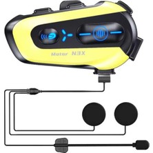 Zenvia N3X Rgb Işıklı Intercom 3 Kişi Bağlantılı 1000MAH Motosiklet Bluetooth Kulaklık Seti