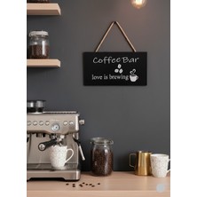 Sayılı Collection Ahşap Coffee Bar Yazılı Kahve Köşesi, Mutfak, Duvar Dekoru Ev, Duvar Dekoratif Tablo Hediyelik Süs (29*15) cm