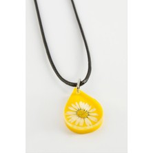 Marsilyan Papatya Oval Epoksi Kolye