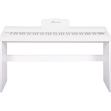 DSA Piyano Standi - Sonic BL170 Model Piyanoya Uyumlu Beyaz (Model Ismi: Pekinel)