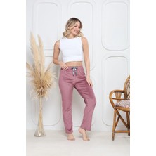 Kazax Kadife Pijama Altı Pembe Q7013