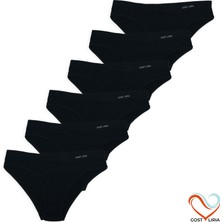 GOST LİRİA - Premium Bambu Kadın Slip – 6’lı  Paket Siyah
