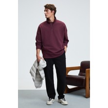 Grimelange ELLIS Erkek Baskılı Beli Lastikli Kordonlu Siyah Eşofman Altı