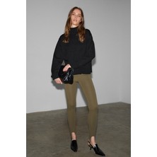 Grimelange JOYITA Kadın Balıkçı Yaka Oversize Triko Siyah Kazak