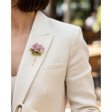 Nevoka Zarif Lila Ortanca Broş