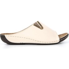 Muya Dion Anatomik Topuk Dikeni Kadın Terlik Bej