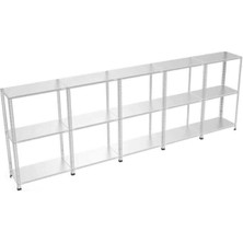 Rafistan 3 Katlı Galvaniz Çelik Raf 31x465x150 cm - Depo, Arşiv, Kiler, Dosya, Market Rafı