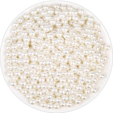 Heraldis 8 mm 50 Gram Inci Boncuk - Krem - Çanta ve Takı Yapımı Için