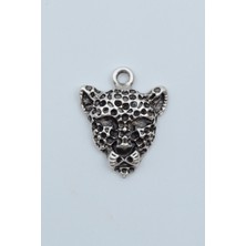 Alooya Leopar Gümüş Kaplama Kolye Ucu