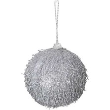 Empressco Parlak Gri Simli Top Yılbaşı Süsü, Şık ve Eğlenceli Dekorasyon Için Ideal
