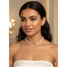 Taşmir Sertifikalı Doğal Gerçek 5A+ Kalite Inci Rondel Kesim - Altın Kaplama Gemici Kilit