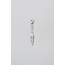 Alooya Anime Ninja Kunai Kolye Ucu - Antik Gümüş Kaplama - Kadın Erkek