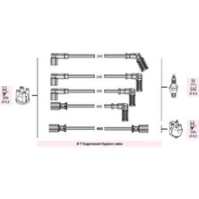 Universal Buji+Bobin Kablosu Fıat Doğan S -Sl -Slx 1.4-1.6 92-02 Kartal S -Sl -Slx 1.4-1.6  Şahin 1992 -02