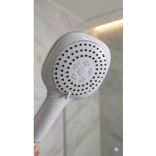 Yapı Kalite Duş Başlığı Fiskiyesi Telefonu Yuvarlak - Beyaz Başlık - Birden Fazla Fonksiyon Modu