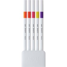 Uni Emott 0.4 mm Fine Akrilik Uçlu Kalem 5li Kırmızılı Tonları