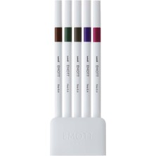 Uni Emott 0.4 mm Fine Akrilik Uçlu Kalem 5li Koyu Tonlar