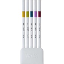 Uni Emott 0.4 mm Fine Akrilik Uçlu Kalem 5li Retro Renk