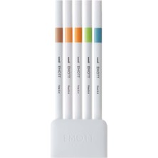 Uni Emott 0.4 mm Fine Akrilik Uçlu Kalem 5li Sonbahar Tonları