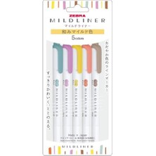 Zebra Sarasa Clip Zebra Mildliner Çift Taraflı Fırça Uçlu Işaretleme Kalemi 5li Set  5C-RC-N SET