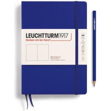 Leuchtturm 1917 Medium(A5) Sert Kapak, 251 Numaralandırılmış Çizgisiz Sayfa Defter Navy 342924