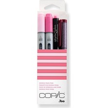 Copic Doodle Pack Pink 4'lü Çizim Kalemi Seti Açık Pembe Renk 1 Adet Kalemler