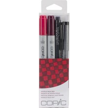 Copic Ciao Doodle Pack Red 4'lü Çizim Kalemi Seti