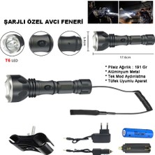Zenvia Orjinal 600 Lümen Tx6 Şarjlı Özel Avcı Feneri  WT-253