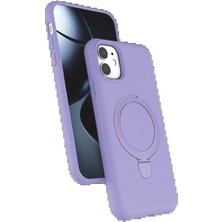 CPT83 Apple iPhone 11 Regal Magsafe Standlı Kapak - Lila