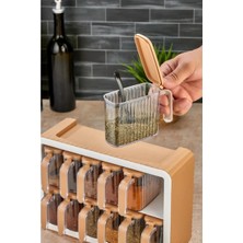 Buğz 12'li Standlı Kaşıklı Baharatlık Seti