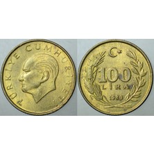 Banknoting Türkiye Cumhuriyeti 100 Lira 1989 Seyrek Saç. Çilaltı(-)