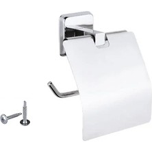 Tuvalet Kağıtlığı Kapaklı Lal Model Krom Rengi