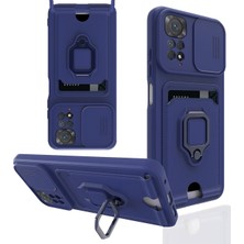 Tncline CPT83 Xiaomi Redmi Note 11 Pro Kılıf Zuma Kartvizitli Yüzüklü Silikon - Lacivert