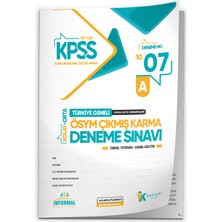 İnformal Yayınları 2026 KPSS ÖSYM Arşivi Çıkmış Soru Karma Genel Yetenek Genel Kültür D. Çözümlü Deneme 10/7.Kitapçık
