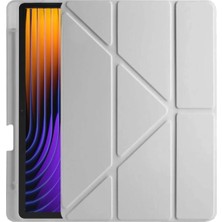 Tncline CPT83 Xiaomi Pad 7 Pro Kılıf Kalemlikli Mars Tablet Kılıfı - Gri