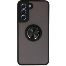 Tncline CPT83 Samsung Galaxy S21 Fe Kılıf Montreal Yüzüklü Silikon Kapak - Siyah