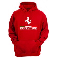 Efendioğlu Design Scuderia Ferrari At Logolu Formula1 F1 3 Iplik Şardonlu Sweatshirt