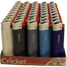 Cricket Cep Boy Taşlı Çakmak – Mum Alev 50’li Set Renkli