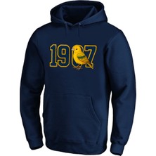 Efendioğlu Design Kapüşonlu Nakış Baskılı 19KUŞ7 Baskılı Pamuklu 3 Iplik Şardonlu Sweatshirt